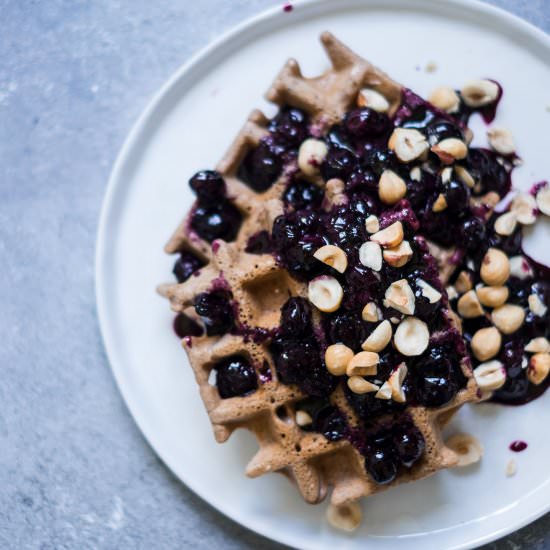 (Vegan + Gluten-free) Waffles for 2