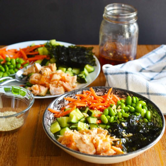 Baked Salmon Rice Bowl