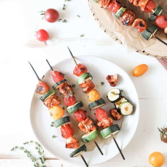 Chicken and Veggie Skewers