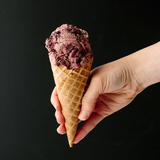 Vegan Cherry Chunk Ice Cream