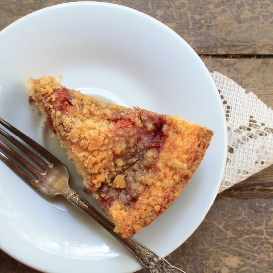 Strawberry Balsamic Skillet Cake