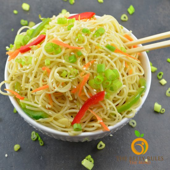 Burnt Garlic & Cilantro Noodles