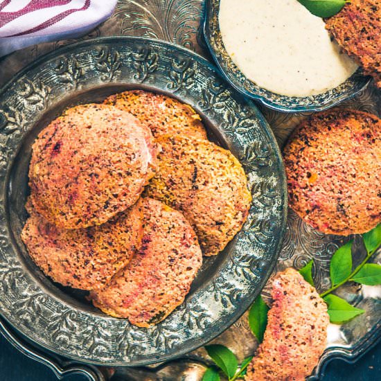 Beetroot Oats Idli