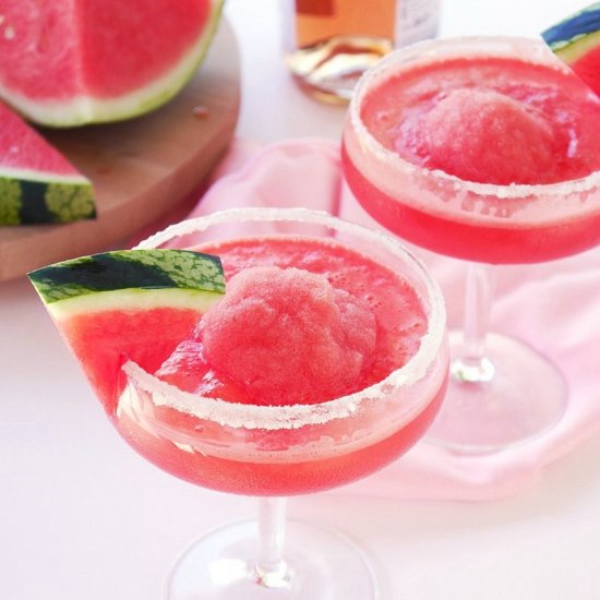 Watermelon & Rosé Granita Cocktail