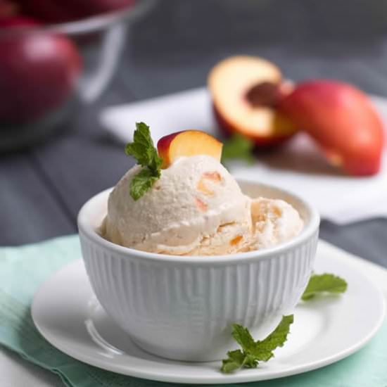 No Churn Nectarine Ice Cream