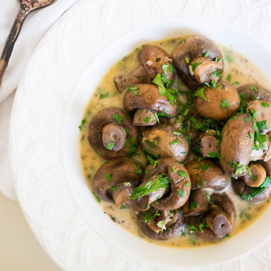 Instant Pot Garlic Herb Mushrooms