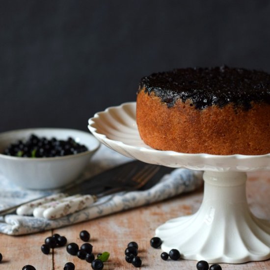 Bilberry Upside-Down Cake