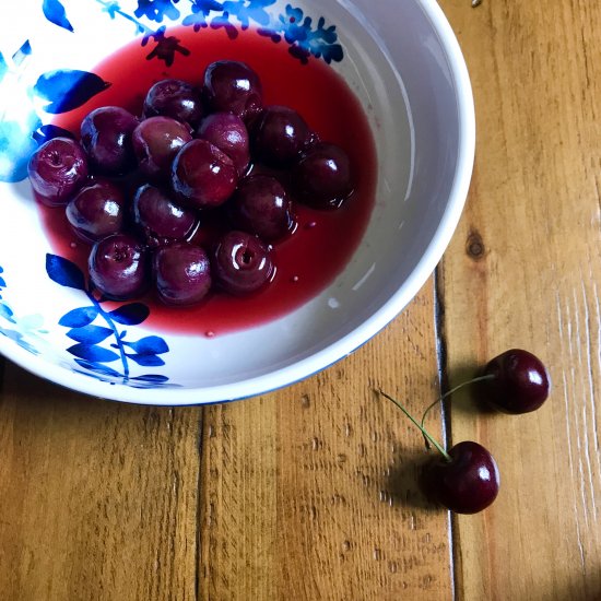 Quick Pickled Cherries