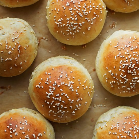 Homemade Brioche Burger Buns