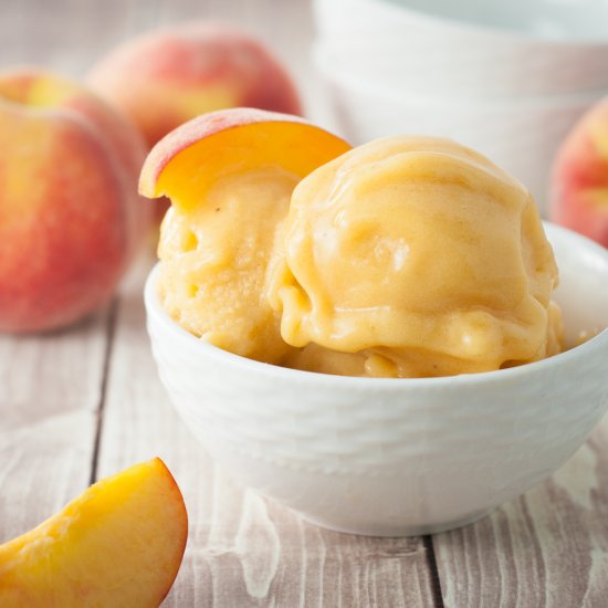 3 Ingred. Blender Peach Ice Cream