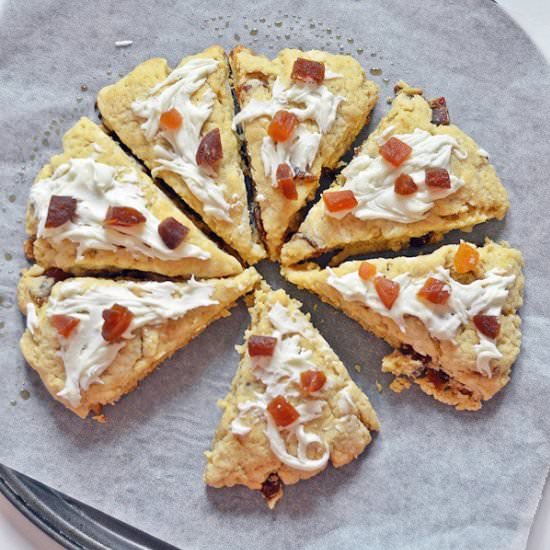 Apricot White Chocolate Scones