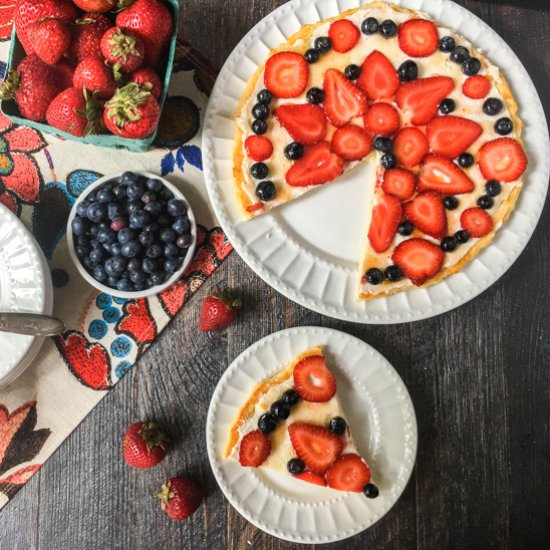 Fathead Fruit Pizza (low carb)