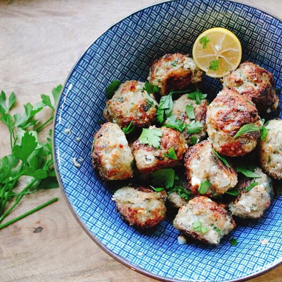 Greek turkey meatballs