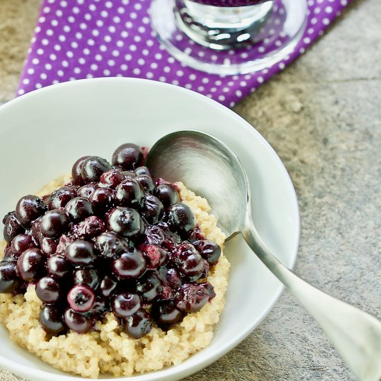 Roasted Blueberry Quinoa Breakfast