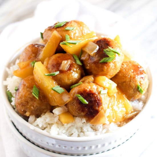 Sweet and Sour Tempeh Meatballs