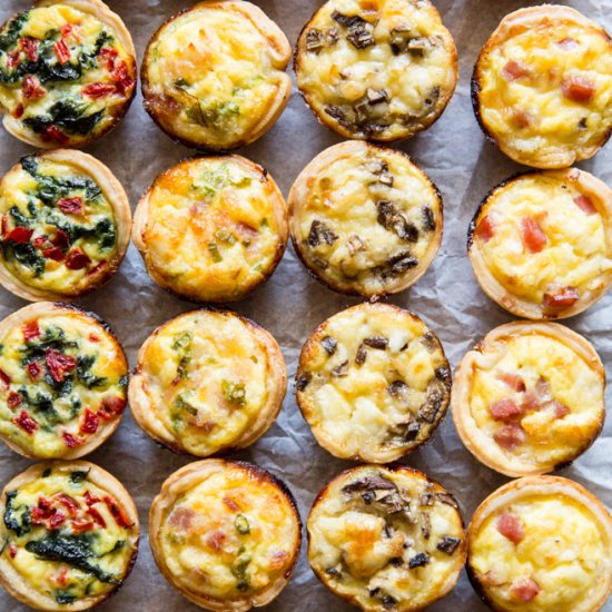 Mini Quiche 4 Ways