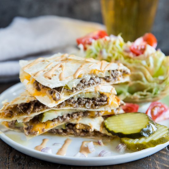 Cheeseburger Quesadilla