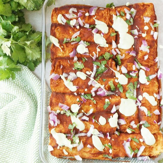 Vegan Black Bean Enchiladas