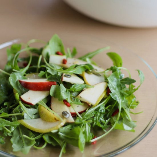 Arugula Salad with Apple & Pear