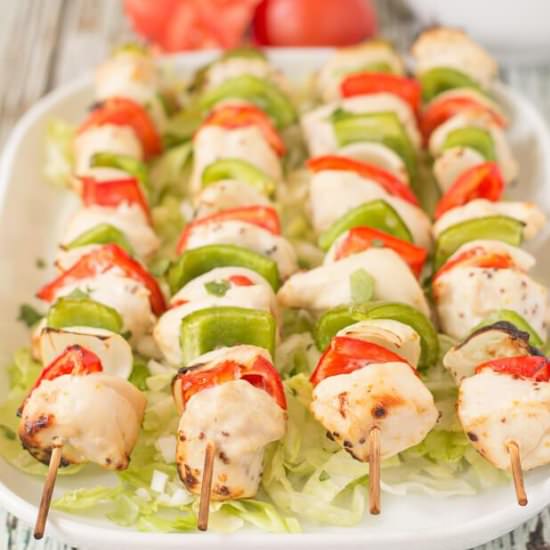 Honey Mustard Chicken Skewers