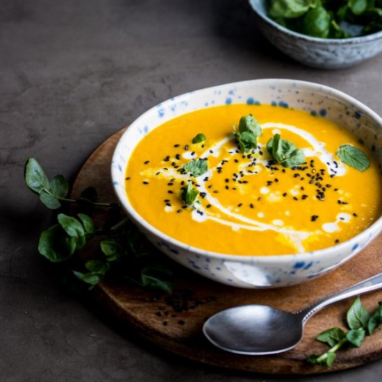 Warming Carrot, Ginger, and Turmeric Soup