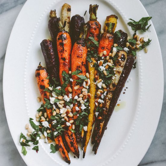 Grilled Carrots with Cumin and Mint