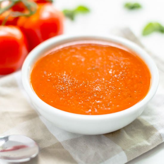 Fresh Tomato Soup with Basil