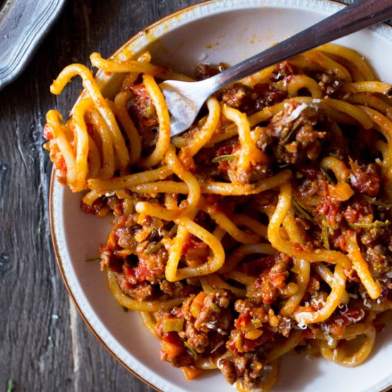 Pici Pasta with Tuscan Sausage Ragu