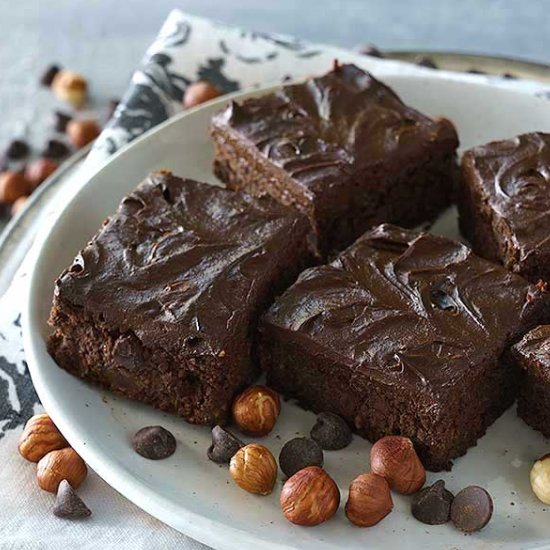 Vegan Hazelnut Flour Brownies