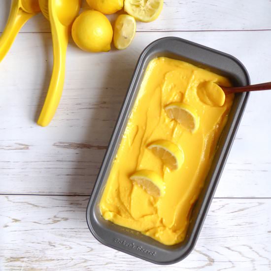 3 Ingredients Mango Lemon Sorbet