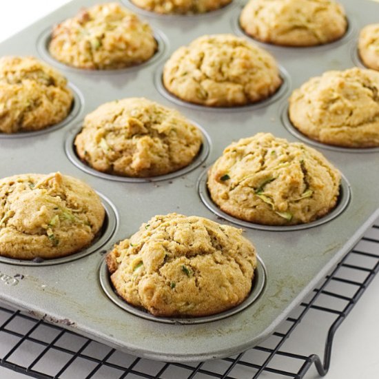 Kamut zucchini muffins