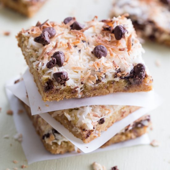 Chocolate Chip Coconut Cake Bars