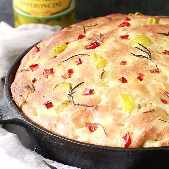 Peperoncini Focaccia Bread