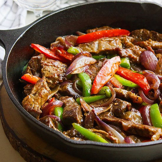 Pepper Steak with Onions