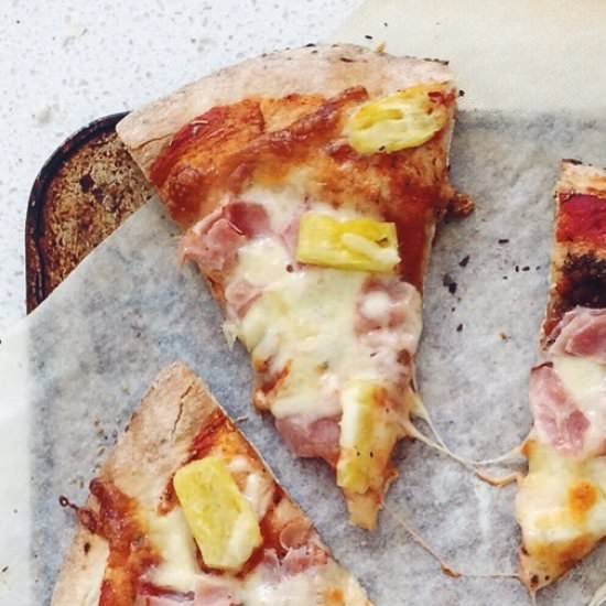 Ham and Fresh Pineapple Pizza