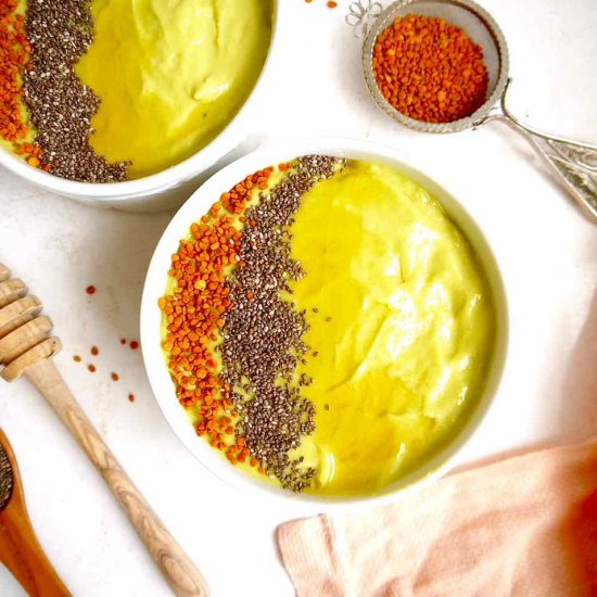 Honey Avocado Mango Smoothie Bowls