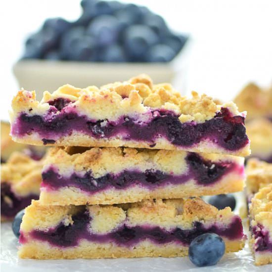 Gluten Free Blueberry Crumb Bars