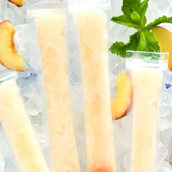 Peach Prosecco Popsicles