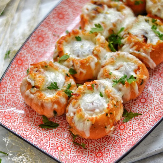 Meatball Stuffed Garlic Rolls