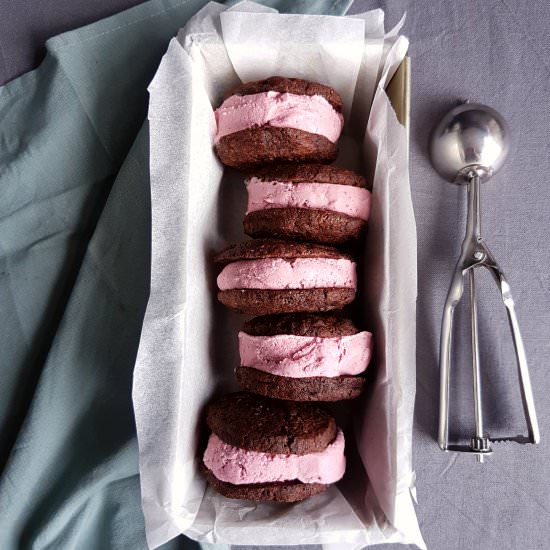 Strawberry Ice Cream Sandwiches