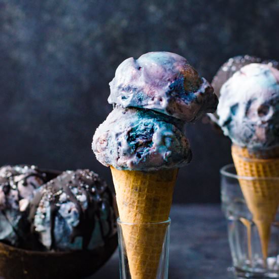 No Churn Galaxy Ice Cream