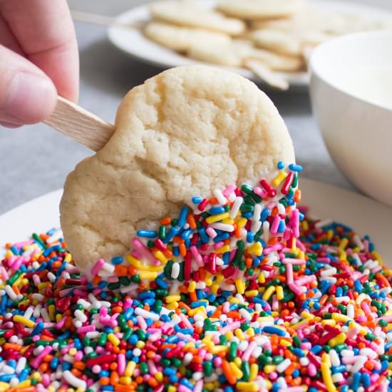 Sprinkle Cookie Pops