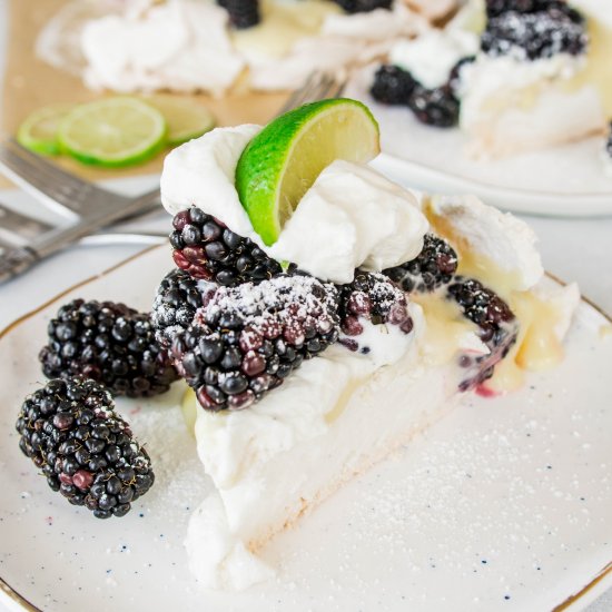 Blackberry Lime Pavlova