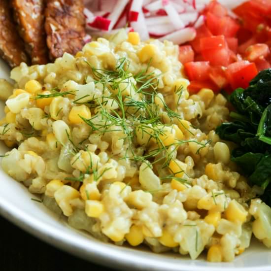 Curried Corn Risotto Bowl