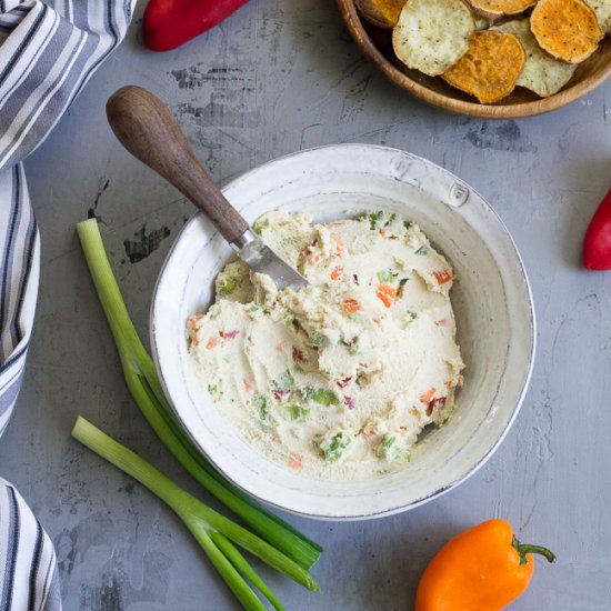 Veggie Packed Cashew Cream Cheese