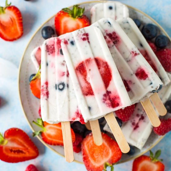 Fruity Chia Coconut Popsicles