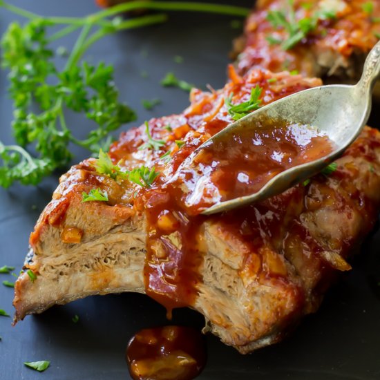 Grilled Sriracha Ribs