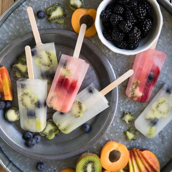 Lemonade and Fruit Popsicles