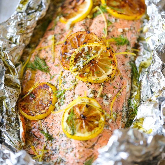 Lemon Dill Salmon in Foil