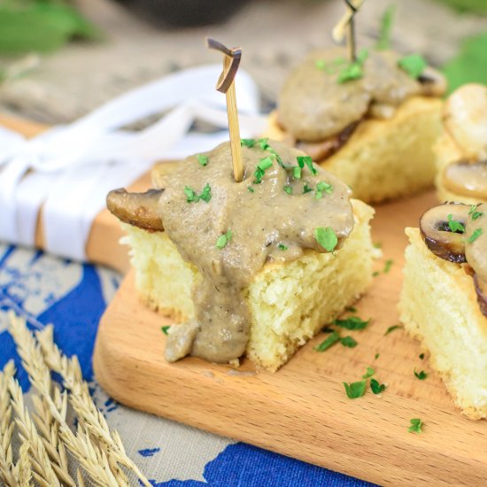 Mushroom & Bannock Bites